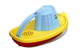 Green Toys Tugboat (Colors: blue handle, yellow & red hull) (Back/Side View)
