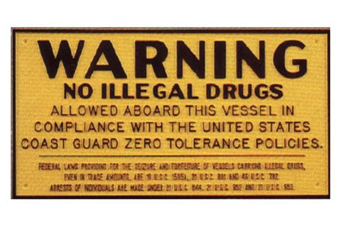 Drug Warning Plaque