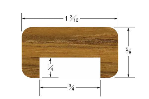 Teak bulkhead Molding