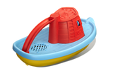 Green Toys Tugboat (Colors: red handle, yellow & blue hull) (Back/Side View)