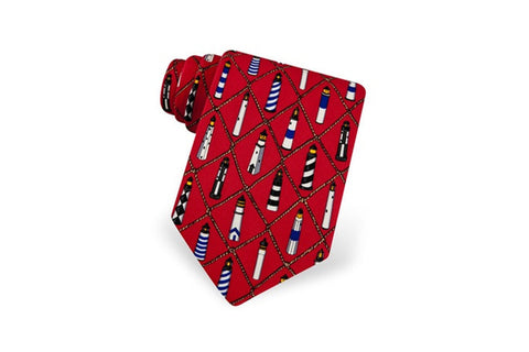 Lighthouse Tie Red